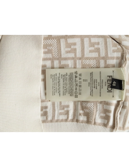 Fendi all over FF jacquard knitted short sleeve T-shirt,Fendi