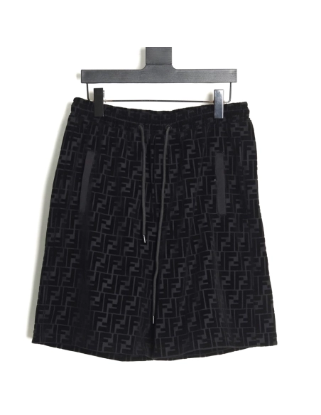 Fendi FF all over print flocked shorts,Fendi