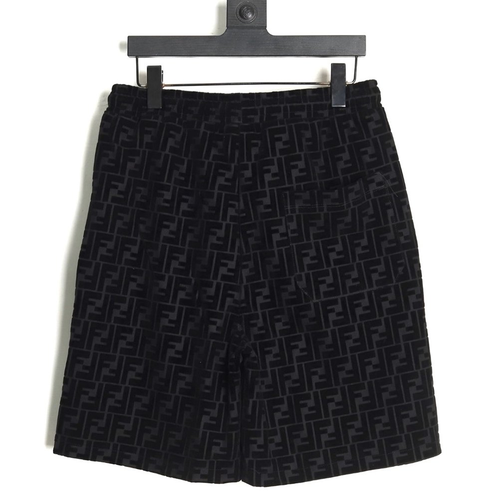 Fendi FF all over print flocked shorts,Fendi