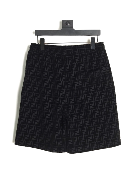 Fendi FF all over print flocked shorts,Fendi