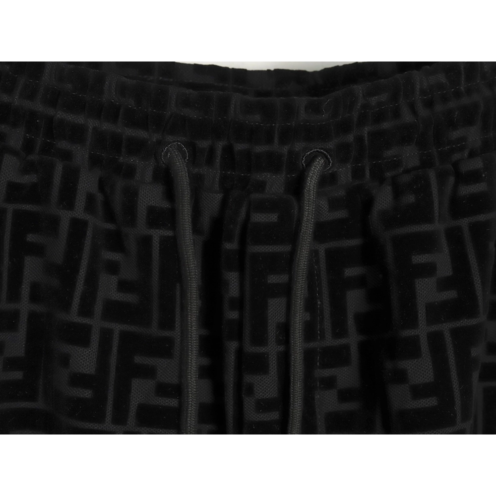 Fendi FF all over print flocked shorts,Fendi
