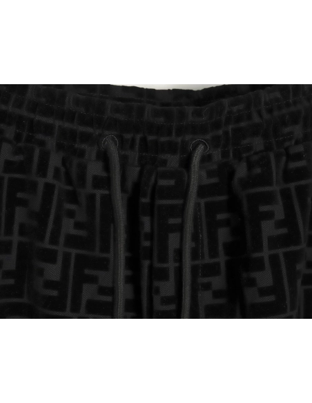 Fendi FF all over print flocked shorts,Fendi