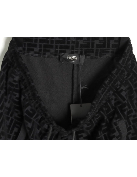 Fendi FF all over print flocked shorts,Fendi