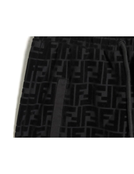 Fendi FF all over print flocked shorts,Fendi