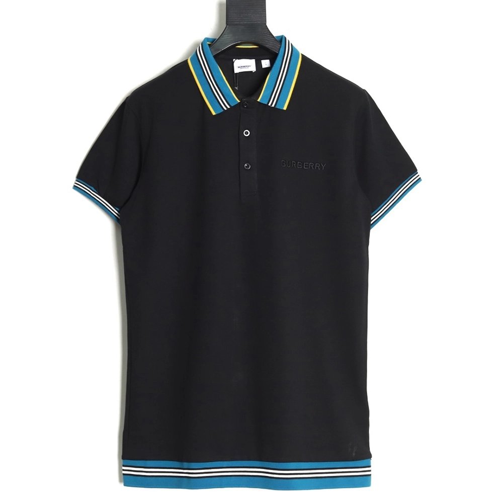Burberry Striped Threaded Polo Short Sleeve TSK1,Burberry