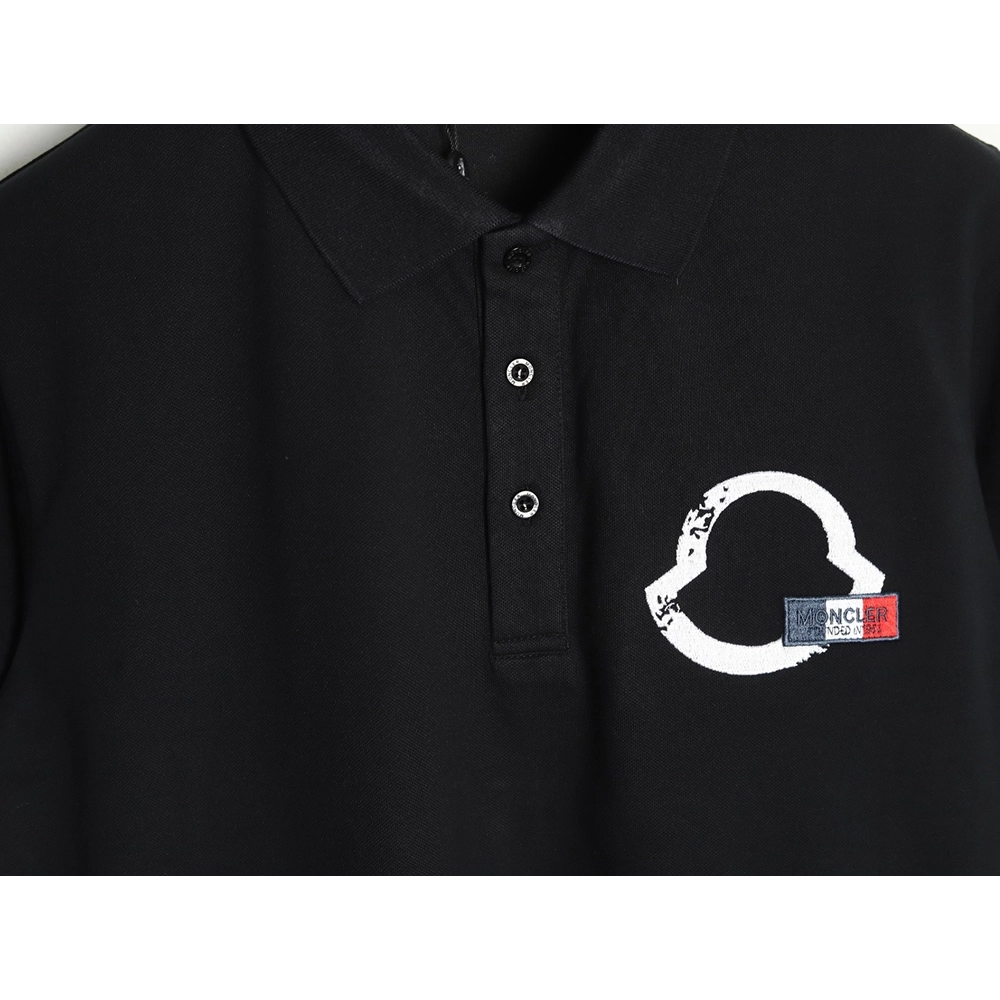 Moncler Chest Embroidered Logo Polo Short Sleeve TSK1,Moncler