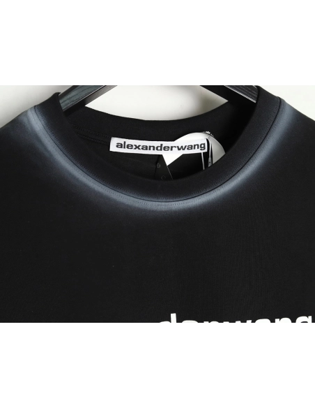 Alexander Wang Washed Lettering LOGO Short Sleeve T-Shirt TSK1,Alexander Wang