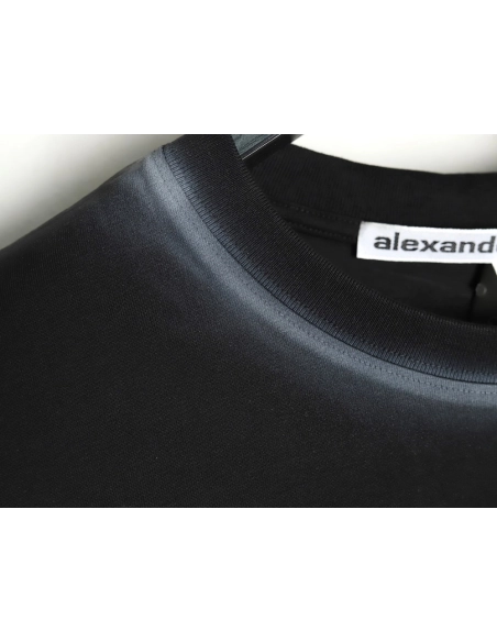 Alexander Wang Washed Lettering LOGO Short Sleeve T-Shirt TSK1,Alexander Wang