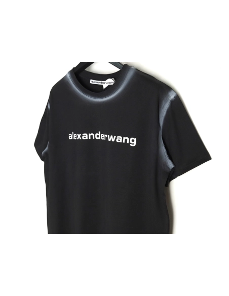 Alexander Wang Washed Lettering LOGO Short Sleeve T-Shirt TSK1,Alexander Wang