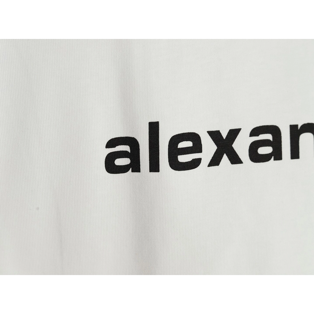 Alexander Wang Washed Lettering LOGO Short Sleeve T-Shirt,Alexander Wang