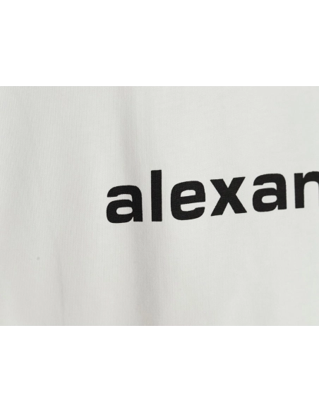 Alexander Wang Washed Lettering LOGO Short Sleeve T-Shirt,Alexander Wang