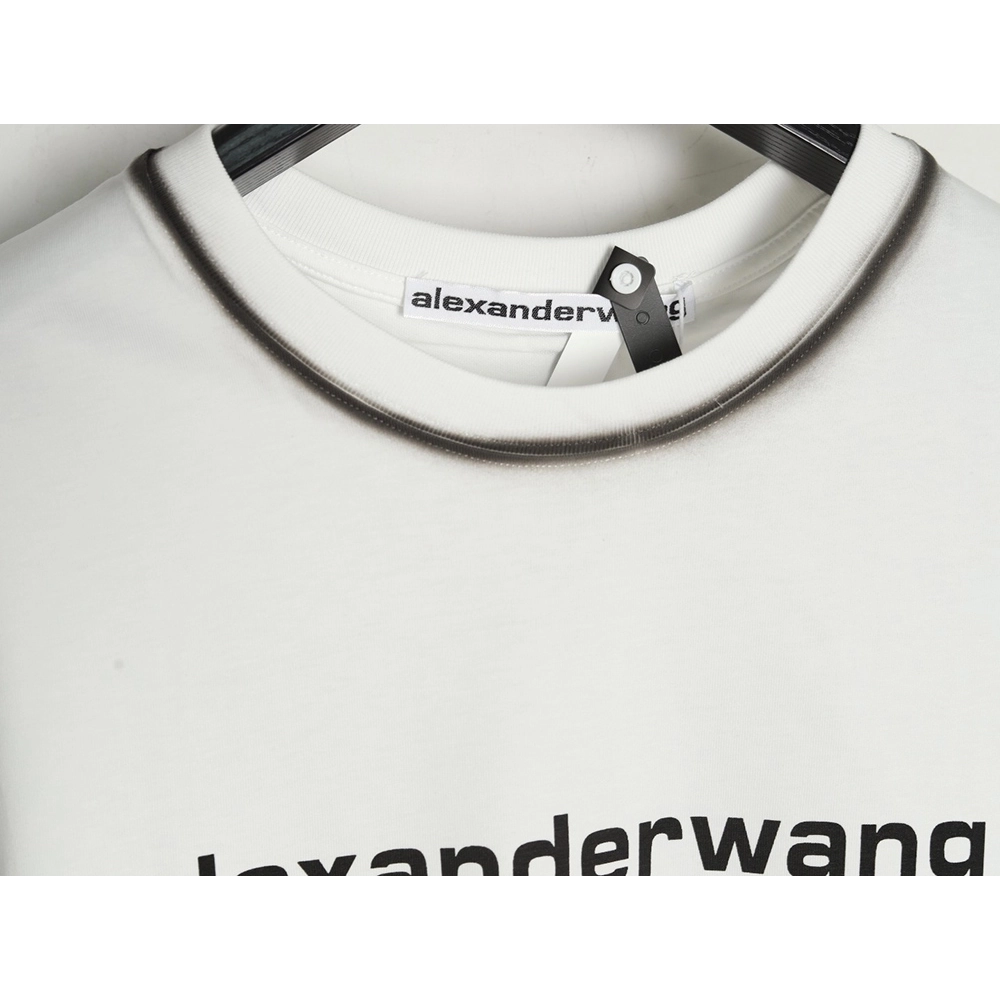 Alexander Wang Washed Lettering LOGO Short Sleeve T-Shirt,Alexander Wang