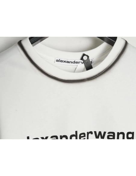 Alexander Wang Washed Lettering LOGO Short Sleeve T-Shirt,Alexander Wang