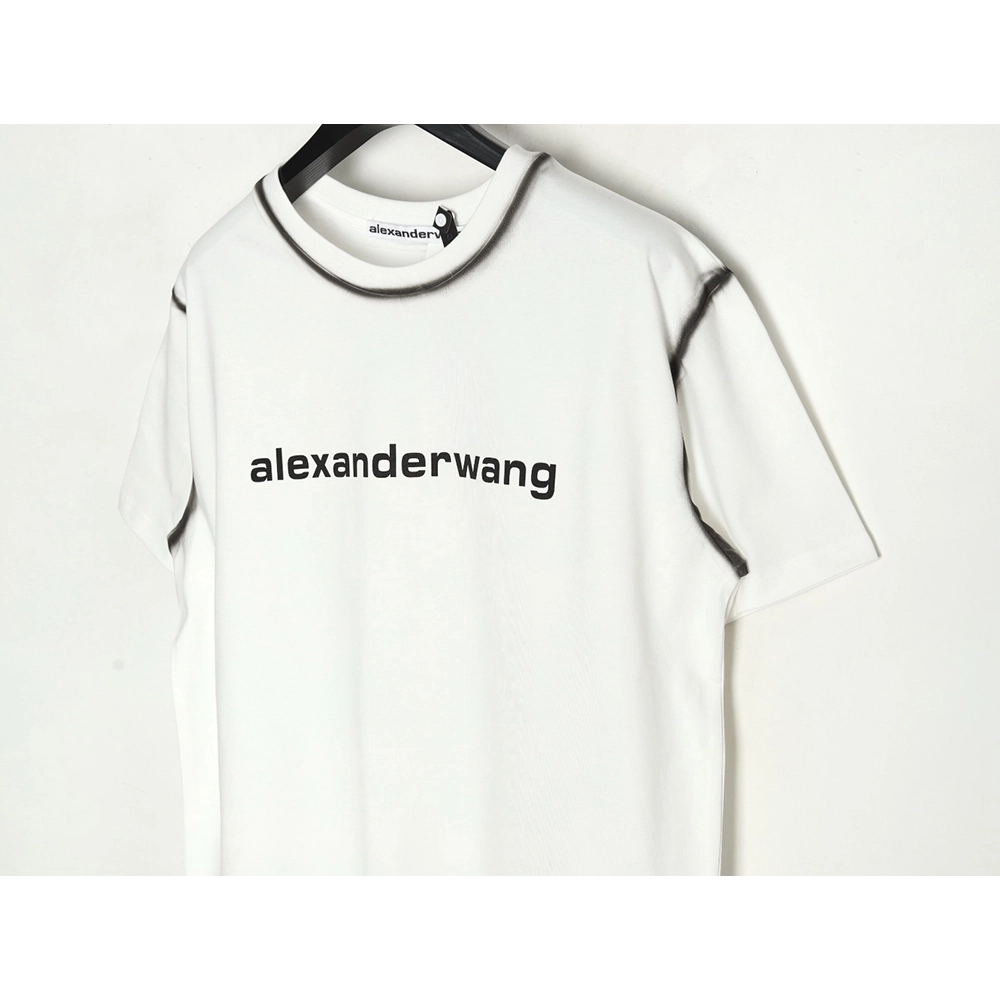 Alexander Wang Washed Lettering LOGO Short Sleeve T-Shirt,Alexander Wang