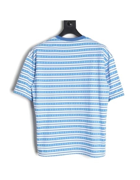 Chrome Hearts Striped Cross Short Sleeve T-Shirt,Chrome Hearts