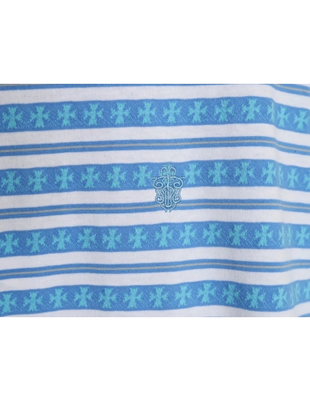 Chrome Hearts Striped Cross Short Sleeve T-Shirt,Chrome Hearts