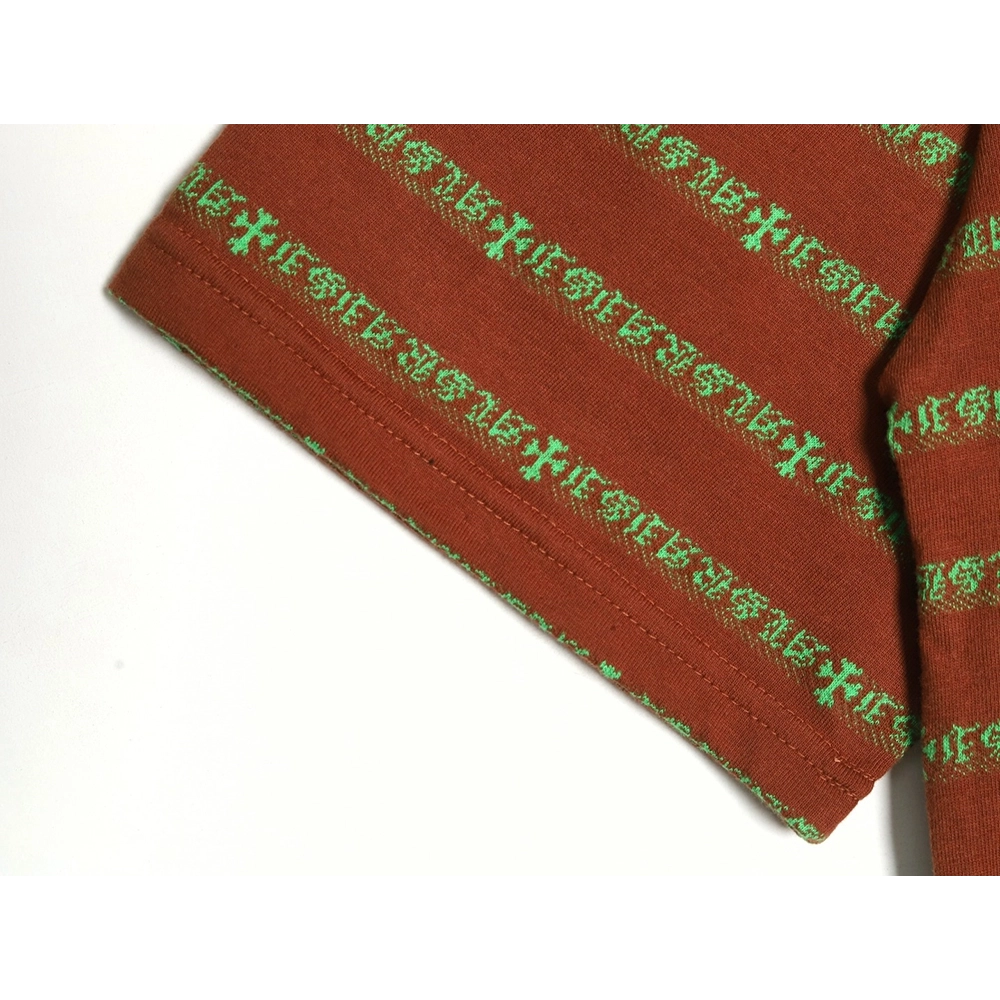 Chrome Hearts Striped Cross Short Sleeve T-Shirt TSK2,Chrome Hearts