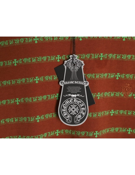 Chrome Hearts Striped Cross Short Sleeve T-Shirt TSK2,Chrome Hearts