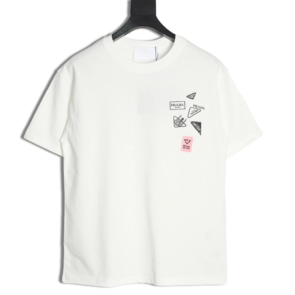 Prada multi-logo printed short-sleeved T-shirt,Prada