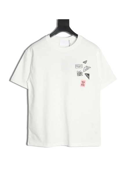 Prada multi-logo printed short-sleeved T-shirt,Prada