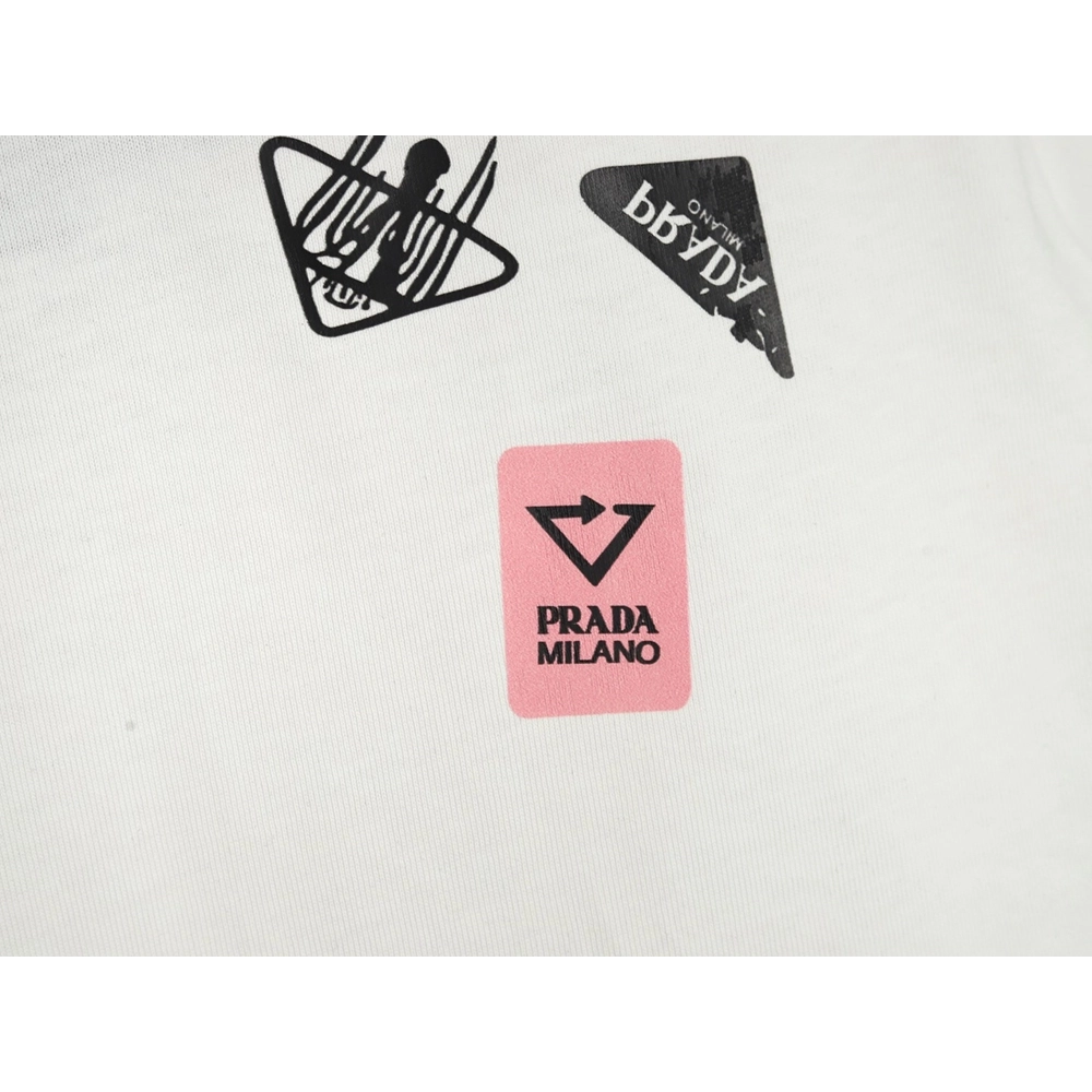 Prada multi-logo printed short-sleeved T-shirt,Prada