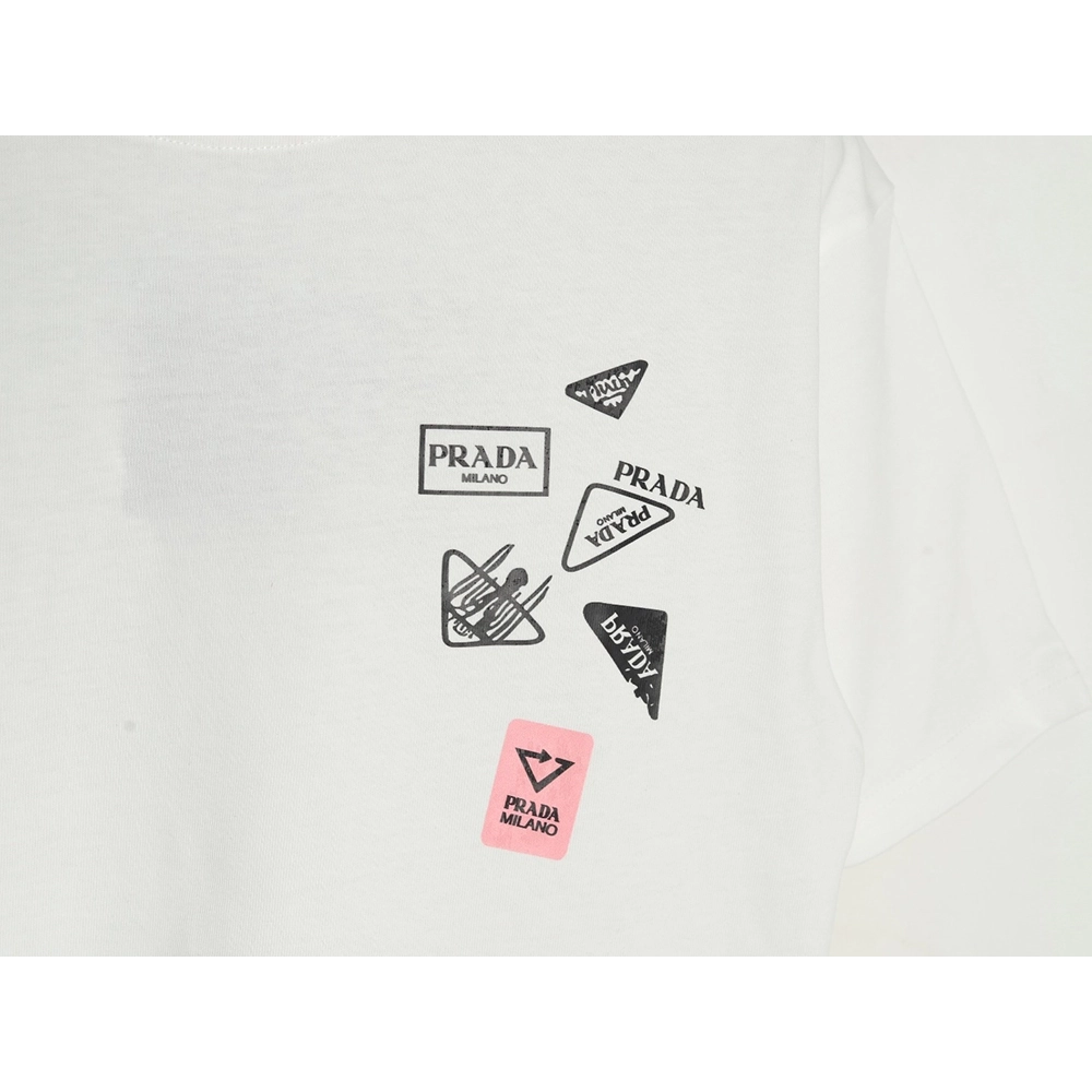Prada multi-logo printed short-sleeved T-shirt,Prada