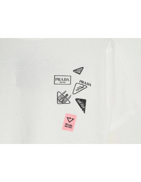Prada multi-logo printed short-sleeved T-shirt,Prada