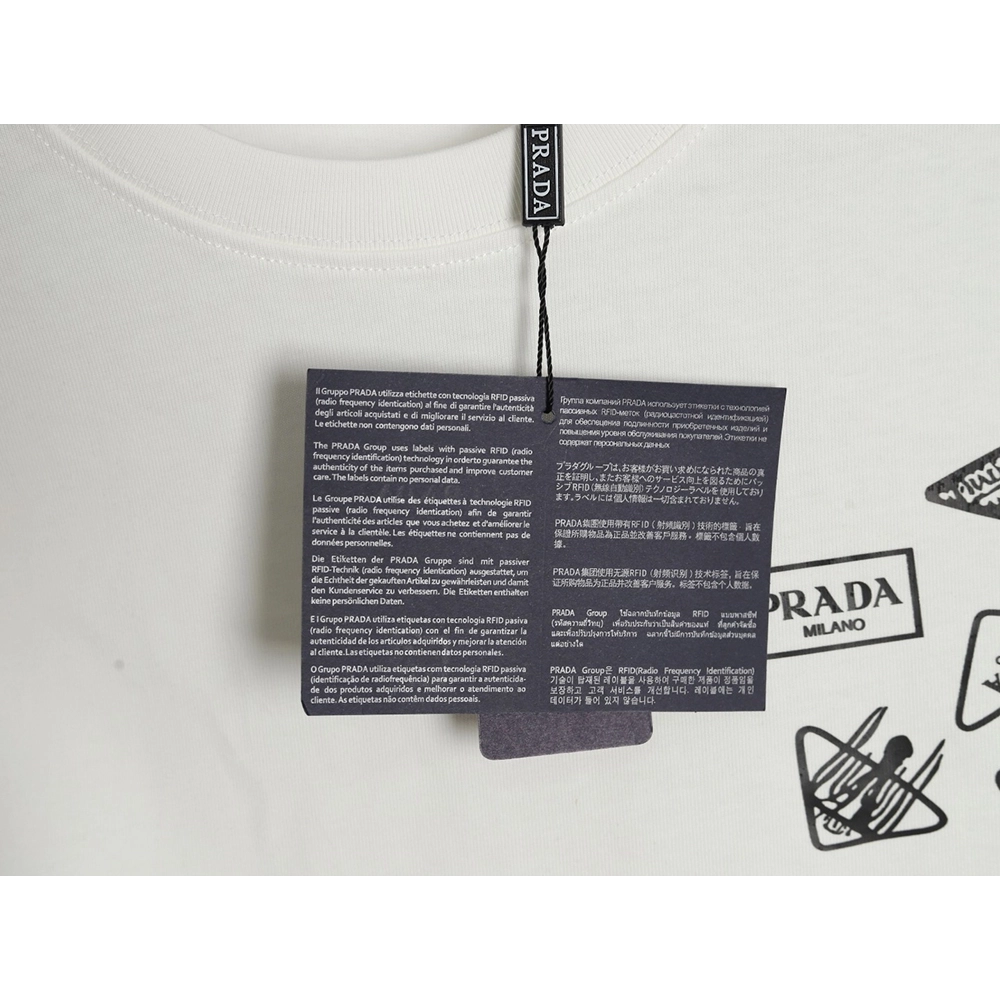 Prada multi-logo printed short-sleeved T-shirt,Prada