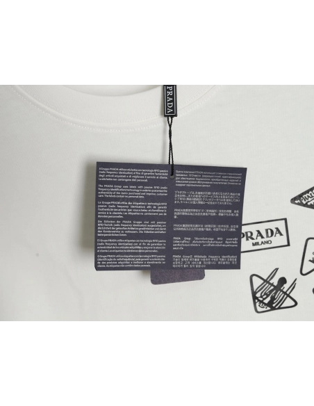 Prada multi-logo printed short-sleeved T-shirt,Prada