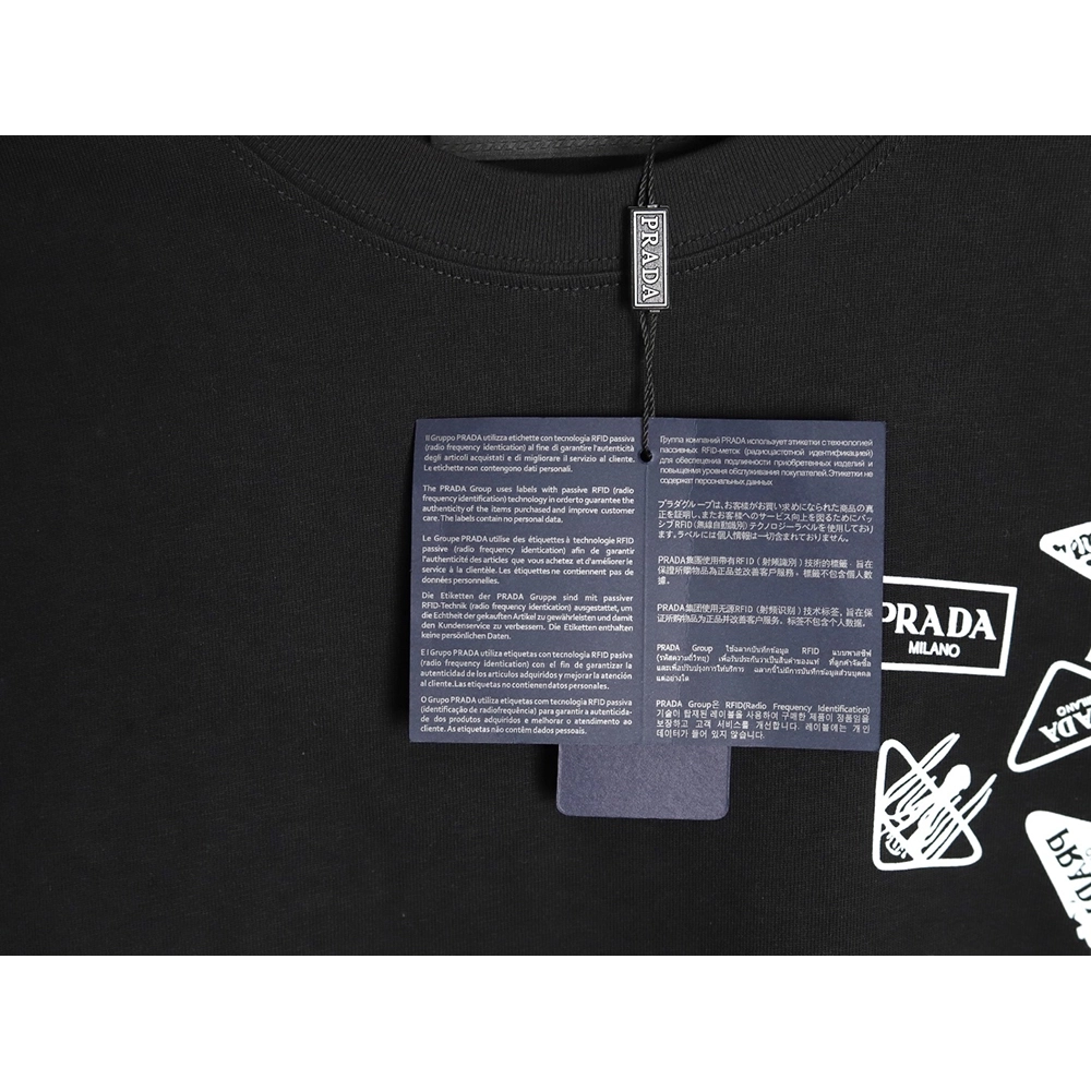 Prada multi-logo printed short-sleeved T-shirt TSK1,Prada