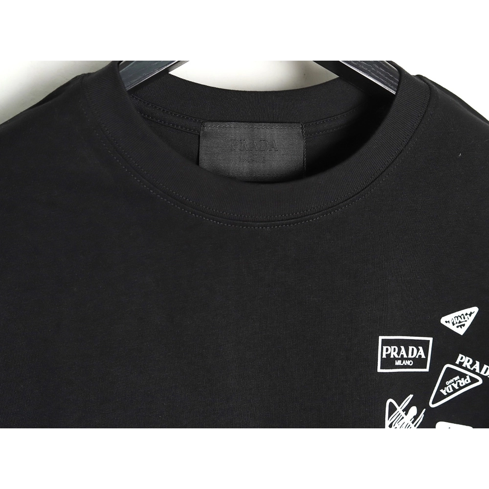 Prada multi-logo printed short-sleeved T-shirt TSK1,Prada