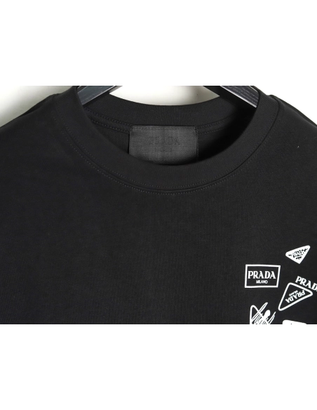 Prada multi-logo printed short-sleeved T-shirt TSK1,Prada