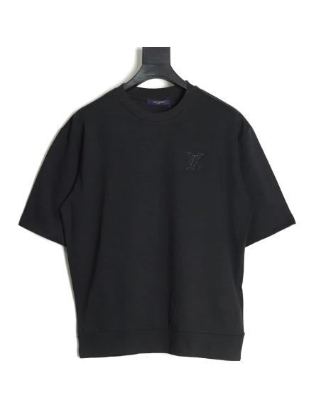 Louis Vuitton rhinestone embellished knitted short-sleeved T-shirt,Louis Vuitton