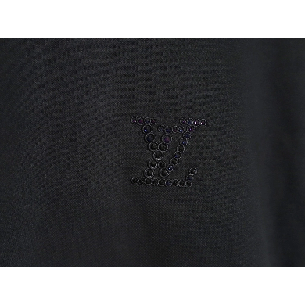 Louis Vuitton rhinestone embellished knitted short-sleeved T-shirt,Louis Vuitton