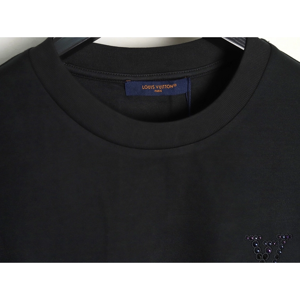 Louis Vuitton rhinestone embellished knitted short-sleeved T-shirt,Louis Vuitton