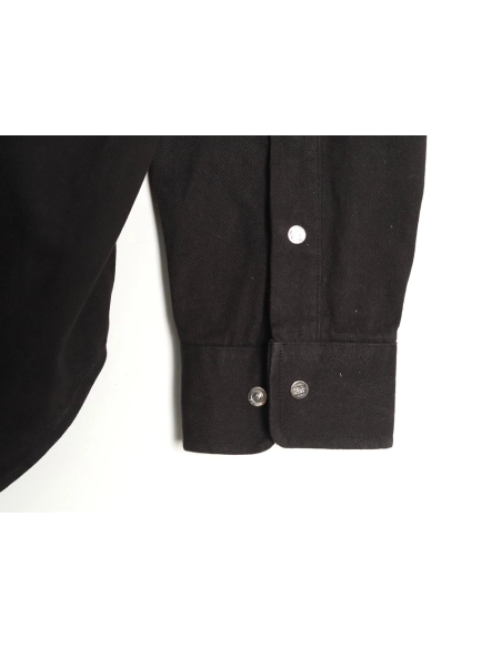 Fendi leather label patch long sleeve shirt,Fendi