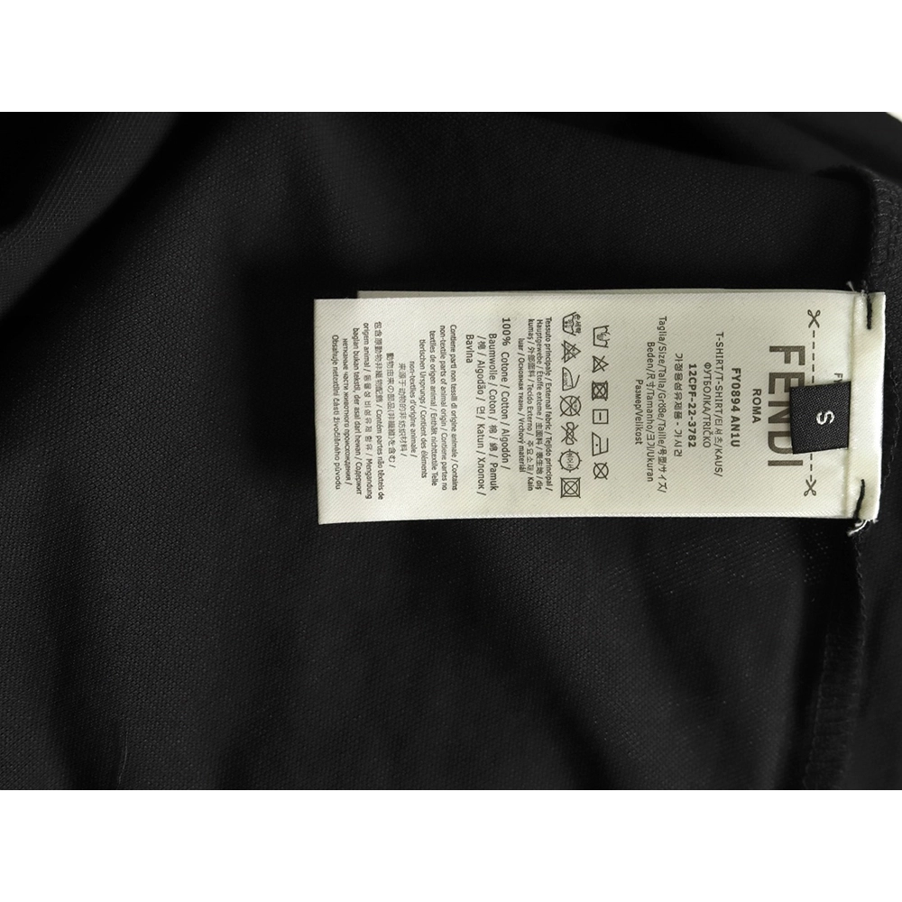 Fendi hardware metal label double F logo short-sleeved POLO shirt TSK1,Fendi