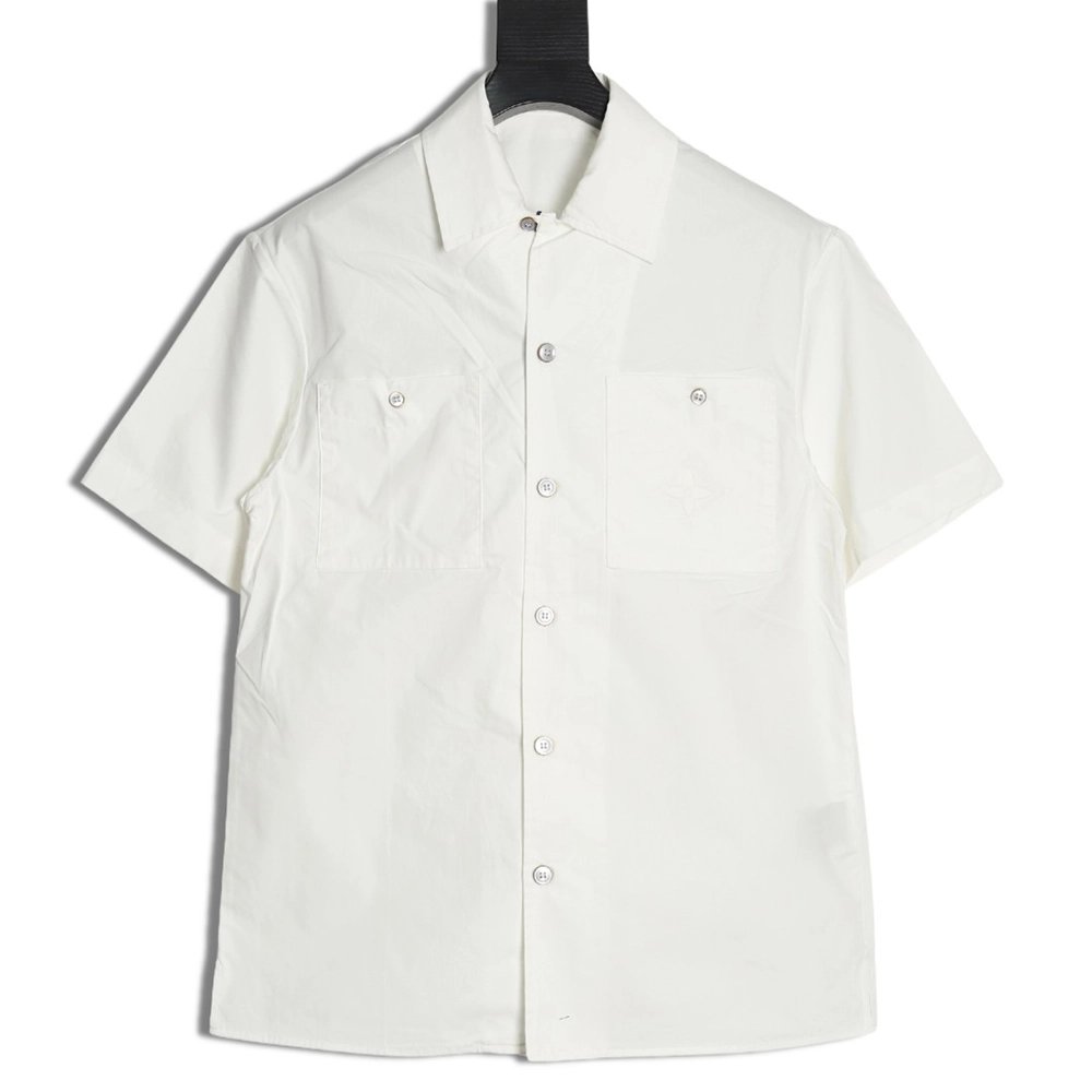 Louis Vuitton Pocket Embossed Short Sleeve Shirt,Louis Vuitton