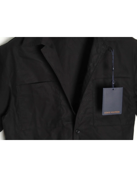Louis Vuitton Pocket Embossed Short Sleeve Shirt TSK1,Louis Vuitton