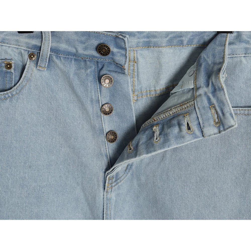 Gucci Double G print washed blue denim shorts,Gucci