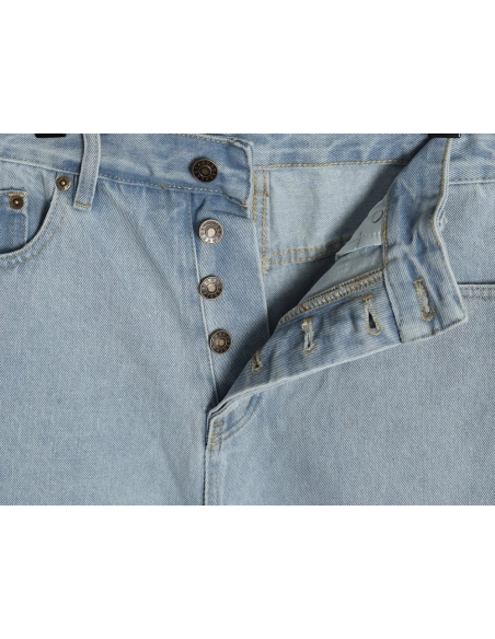 Gucci Double G print washed blue denim shorts,Gucci