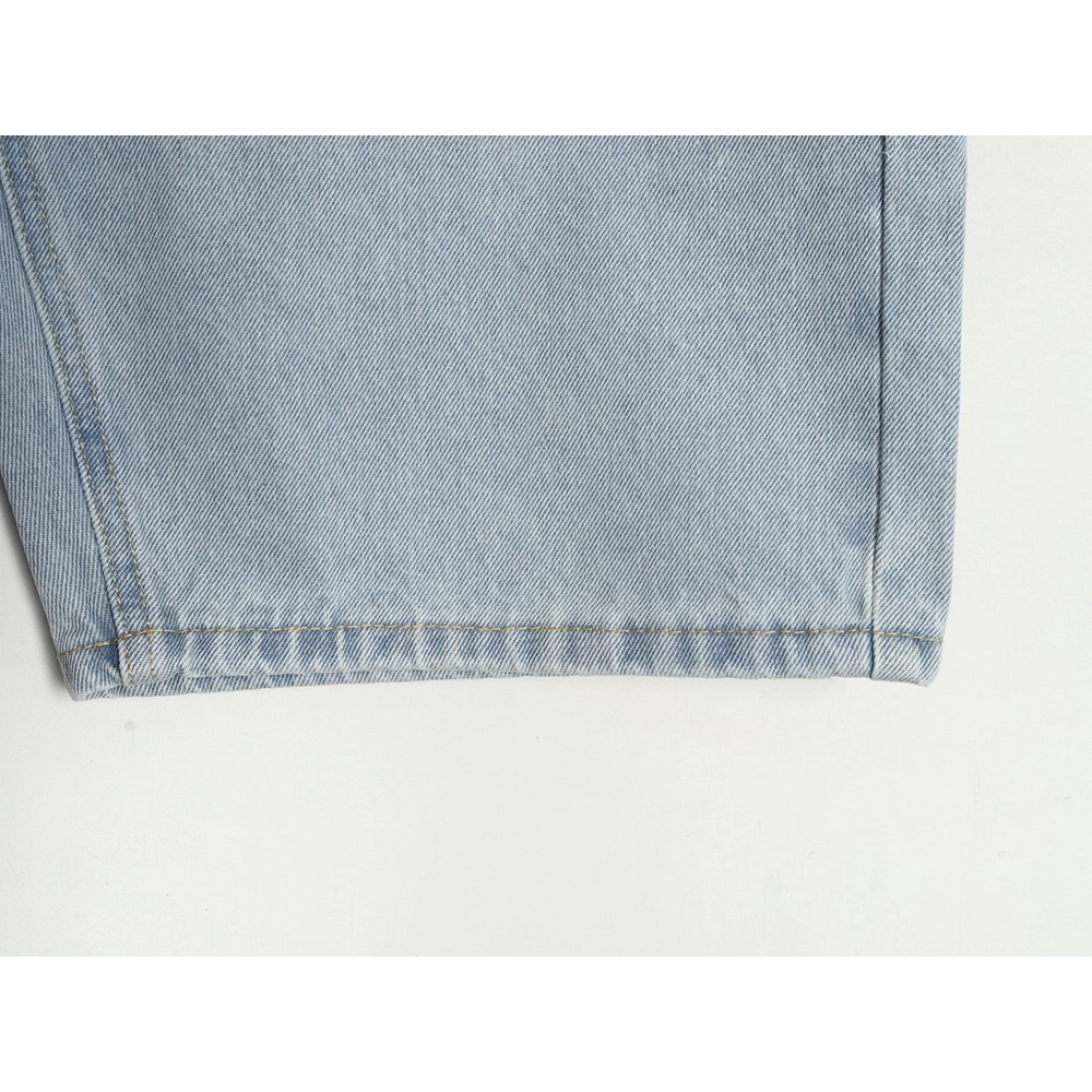 Gucci Double G print washed blue denim shorts,Gucci