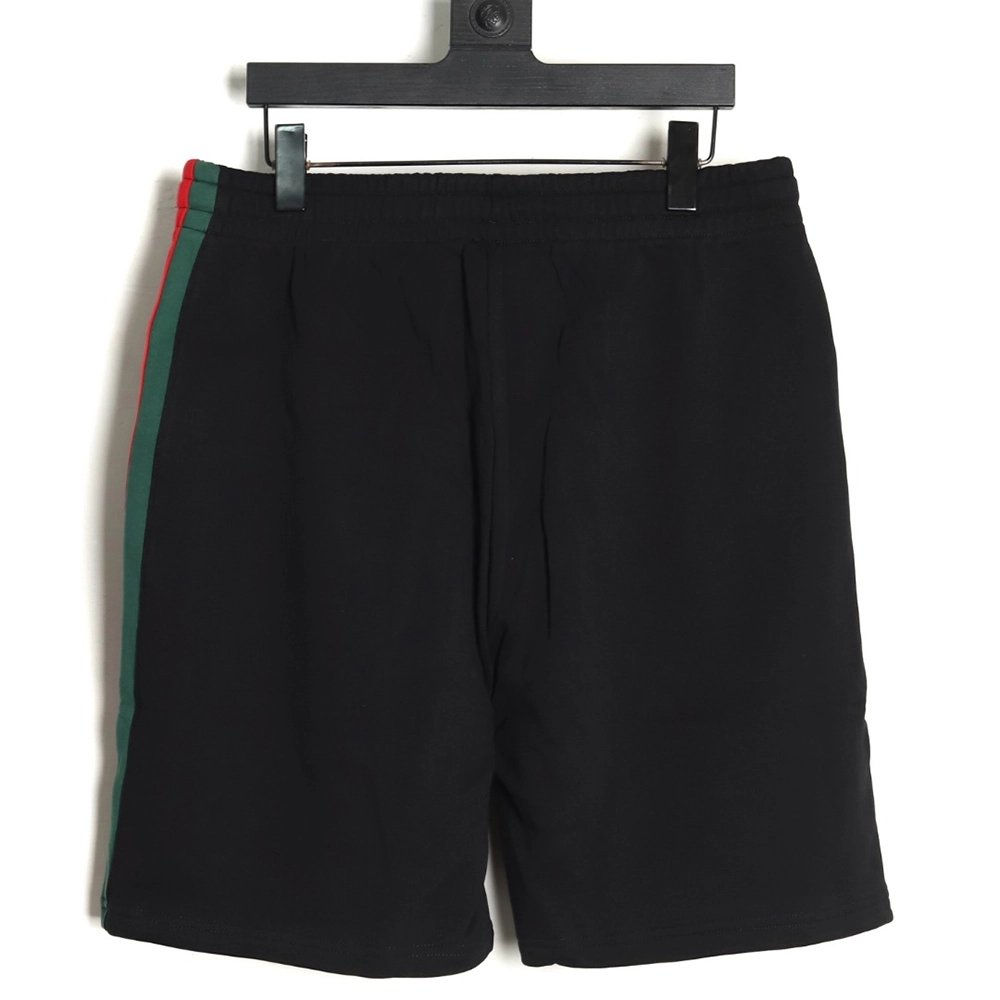 Gucci Side webbing double G embroidered lettering shorts,Gucci