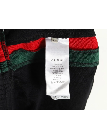 Gucci Side webbing double G embroidered lettering shorts,Gucci