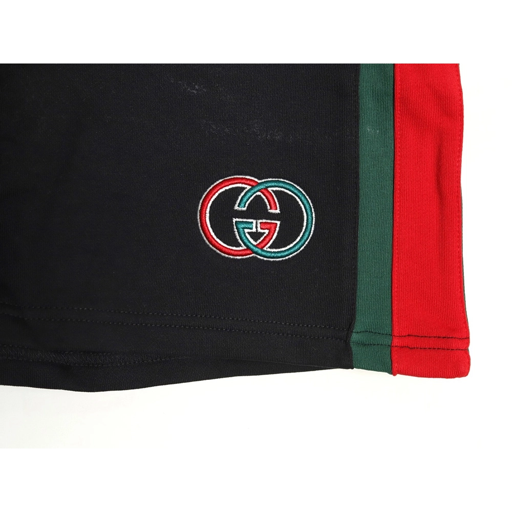 Gucci Side webbing double G embroidered lettering shorts,Gucci