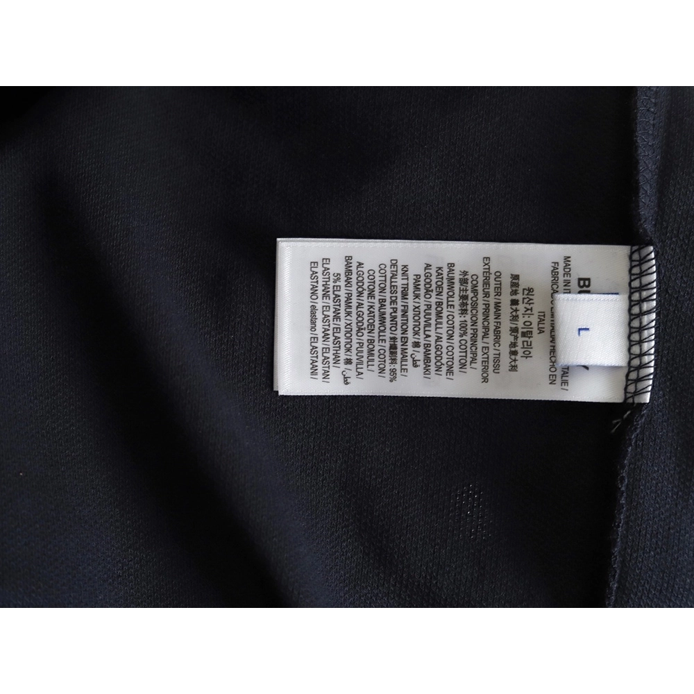 Burberry Check Lapel Long Sleeve Polo Shirt Navy,Burberry