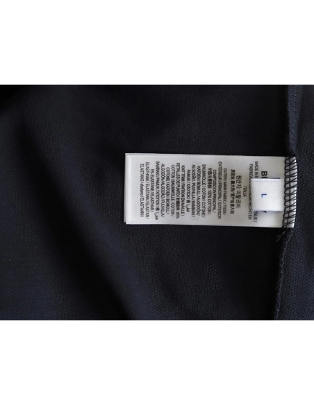 Burberry Check Lapel Long Sleeve Polo Shirt Navy,Burberry