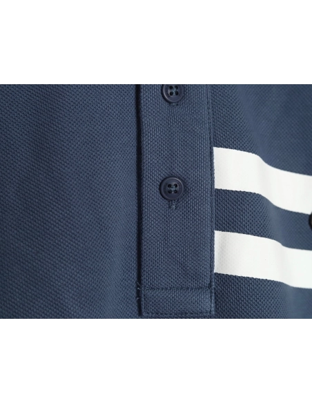 Prada chest triangle logo double bars short sleeve polo shirt TSK2,Prada