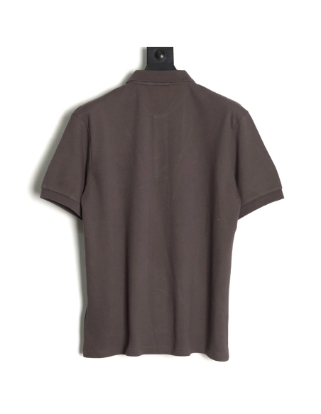 Prada chest triangle logo double bars short sleeve polo shirt TSK1,Prada