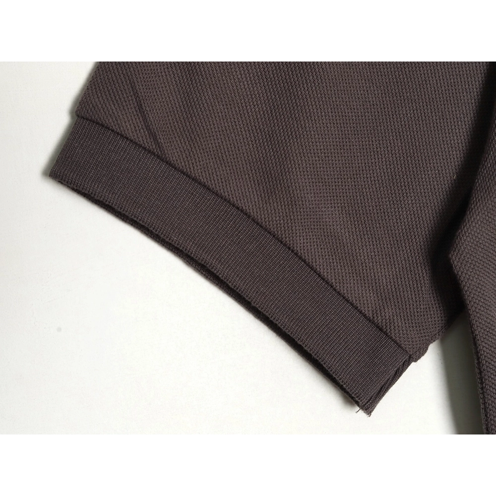 Prada chest triangle logo double bars short sleeve polo shirt TSK1,Prada